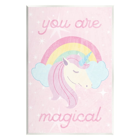 Stupell Industries Magical Sparkle Unicorn Fairy Tales & Fantasy Painting Unframed Art Print Wall Art, 10 x 15