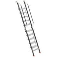 thumbnail image 2 of Qiyester Foldable Aluminum Alloy Loft Stairs Ladder 9.5ft Heavy Duty Bunk Bed Ladders with Handrails & Hooks 10 Step Attic Ladder for Small Opening Load 330 Lbs, 2 of 9