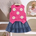 thumbnail image 2 of Staki Girls Summer Skirt Set Toddler Girls Skirt Set with Cute Tank Top Baby Summer Skirt Outfit Skirt for Little Girls 2T 3T 4T Hot Pink,5-6 Years, 2 of 9