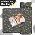thumbnail image 4 of Monster Cartoon Truck Black Pattern Teens Toddler Nap Mat with Pillow, Sleeping Mat Bag for Preschool Daycare 59"x22", 4 of 6