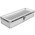 thumbnail image 1 of 1Pc Aluminium Watch Case Display Box Visible Jewelry Organizer (Silver), 1 of 7