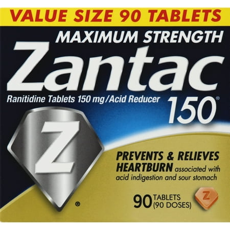 Zantac 150mg Maximum Strengt Ranitidine / Acid Reducer Tablets, (Best Foods For Acid Reflux Sufferers)