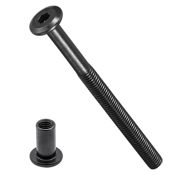 Uxcell Furniture Connector Bolt Cap Nut Kit(M6-1x45mm) 20Pcs, Connector Bolts M6 Countersunk Screw Barrel Nuts