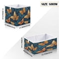 thumbnail image 2 of Foldable Fabric Storage Bin Home Cubes Clothing Organizer Bins Large Collapsible Box Basket for Home Organizer Teal and Orange Butterflies, 2 of 7