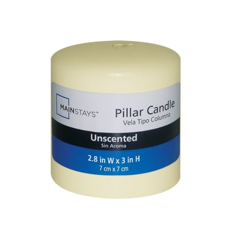 - Mainstays Pillar Unscented Candle