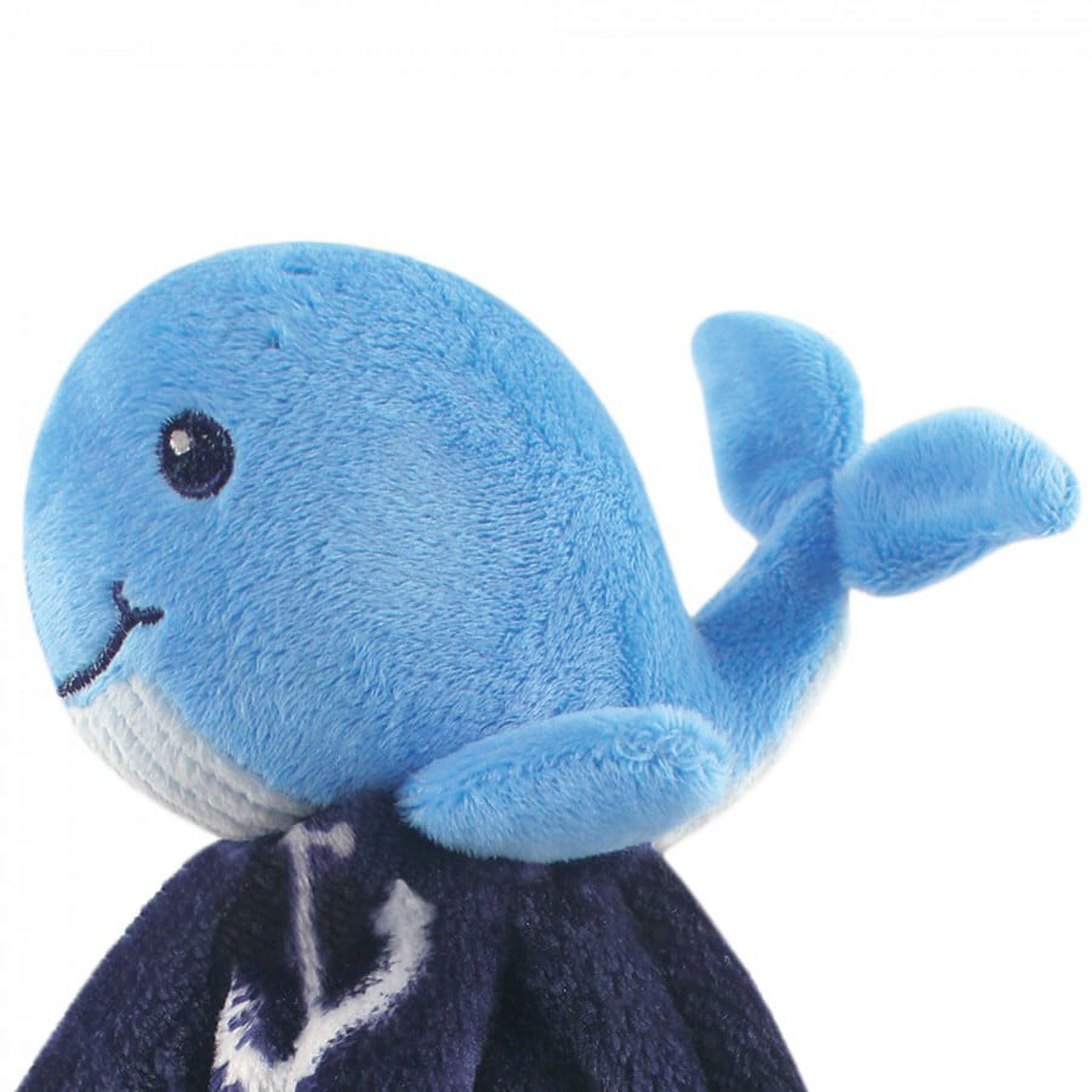 Hudson Baby Infant Boy Animal Face Security Blanket, Boy Whale, One Size