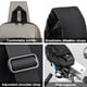 thumbnail image 3 of Bolso de pecho diagonal para hombre - Mochila pequeña de tela de nailon antirrobo impermeable y recargable por USB, 3 of 5