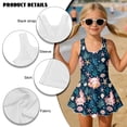 thumbnail image 4 of DISNIMO Axolotl Shell Printed Girls Swimsuit One-Piece Swimwear Sleeveless U Neck Bathing Suit with Skirt Quick Dry Soft Swim Dress, 4 of 8