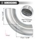 thumbnail image 5 of Tubo de Admisión de Aire Unique Bargains Intercooler 90 Grados 4 Pulgadas Aleación de Aluminio 6061 Tono Plateado, 5 of 7