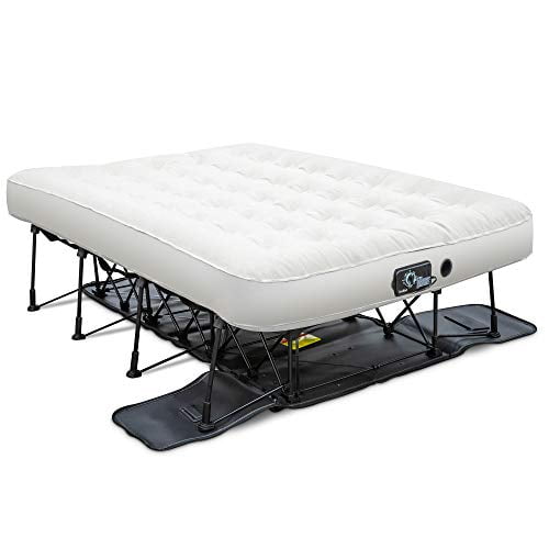 Camping Ivation EZ-Bed Vacation Air Mattress with Deflate Defender Technology Dual Auto Comfort Pump and Dual Layer Laminate Material AirBed Frame /& Rolling Case for Guest Twin Travel