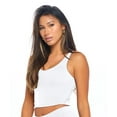 thumbnail image 2 of M&M SCRUBS Women’s Longline Wirefree Padded Medium Support Sports Bra (Small, White), 2 of 5