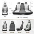 thumbnail image 4 of Coverado Full Set Covers For Cars, Waterproof Faux Leather Front and Rear Seat Protectors, Auto Cushions Universal Fit for Most Cars, Gray, 4 of 9