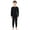Rich Black, variant on Boy's & Girl's Waffle Thermal Underwear Crew Top & Bottom Set, Sizes XS-XXL