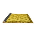 thumbnail image 2 of Ahgly Company Indoor Round Solid Yellow Modern Area Rugs, 5' Round, 2 of 4