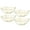 Gold Glitter, variant on Posh Setting Square Plastic Serving Bowls, Small White Plastic Candy Bowls, 4 Pack Plastic Disposable Party Snack, Buffet, Chips, or Salad Bowl, Heavy Duty