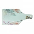 thumbnail image 1 of Dragonfly Cutting Board, Wildflowers Hibiscus Blooms Herbs Fern Antique Botanical Theme Design, Decorative Tempered Glass Cutting and Serving Board, Wine Bottle Shape, Multicolor, by Ambesonne, 1 of 1