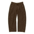 thumbnail image 6 of Caixia Barrel Jeans for Women Trendy High Waisted Pull On Wide Leg Cropped Stretchy Denim Pants, 6 of 6