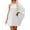 White, variant on Stylish Women's Asymmetrical Cape Sleeve Loose Fit Mini Dress with Modern Color Block Design for Fashionable Party Wear Black XL