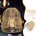 thumbnail image 3 of FUTUREORYY Woven Lamp Shade Khaki Paper Rope Metal Frame For Restaurant 1Pcs, 3 of 5