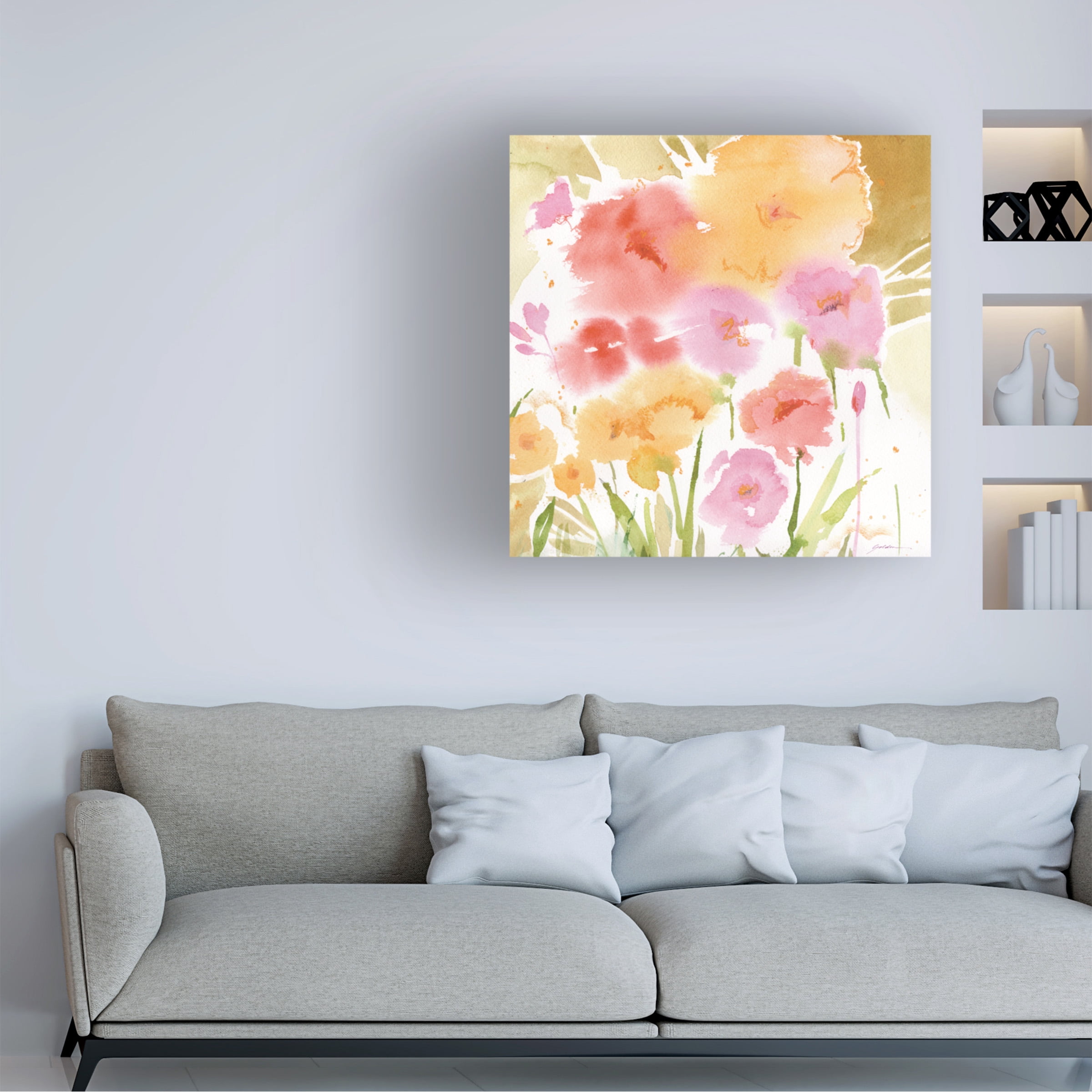 Sheila Golden 'Orange Garden Tones' Canvas Art
