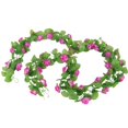 thumbnail image 2 of 2x Artificial Rose Garland Silk Flower Vine Para Decoración De Pared De Jardín 7 Macarena Vino de seda de la flor, 2 of 8