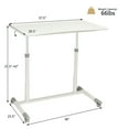 Costway Adjustable Height Computer Desk, Mobile Manual Workstation, Sit ...