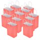thumbnail image 4 of 10 Uds bolsa de papel Kraft portátil embalaje bolsa de regalo accesorio para compras fiestas de cumpleaños 15 x 8 x 21 cm rosa, 4 of 10