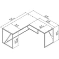 thumbnail image 4 of Atlin Designs Bureau Industriel en L 62W avec Retour en Gris Rustique, 4 of 9