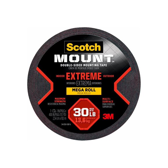Scotch-Mount Extreme Mega Roll 414H-LONG-DC - Mounting adhesive - black - permanent