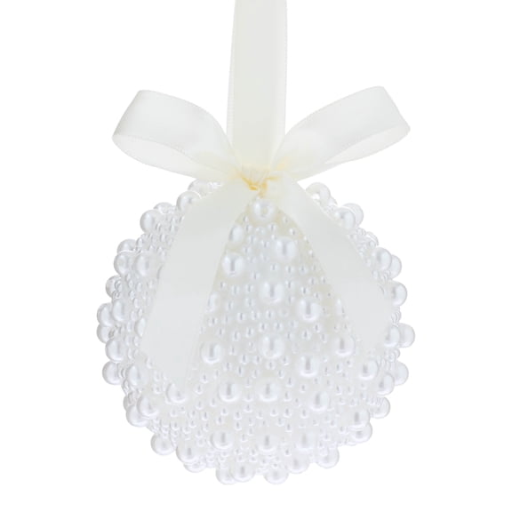 Cream Pearl Ball Christmas Ornament, 3.8", by Holiday Time