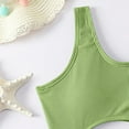 thumbnail image 5 of TOWED22 Girls Bathing Suit Size 2-10 Years - Cute Toddler Swimsuit Girl Adjustable One Piece Swimwear for Summer Beach Vocation(Green,8-9 Years), 5 of 5