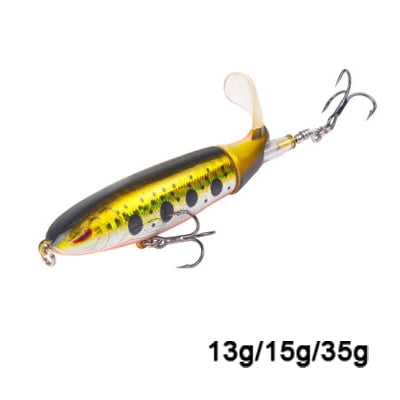 Whopper Plopper 13/15/35g Swimbait Hard Lure VIB Jig Spin Bait Fishing Rotating Tail Topwater Fishing Tackle Sea Spoon For Pike JL-507-6 140mm-35g