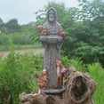 Man Garden Statue Border New Hot Garden St. Bird Feeder Resin Statue