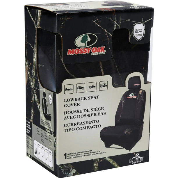Mossy Oak Black Camouflage LowBack Seat Cover