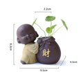 thumbnail image 3 of Zisha Monk Tea Pet with ”Fu” ”Lu” ”Shou” ”Xi” ”Cai” Chinese Character Printing Creative Tea Vase Decoration For Tea Set  Wealth, 3 of 8