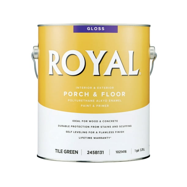 Ace Royal Gloss Tile Green Oil Based, Porch And Patio Floor Paint Quart