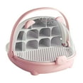 thumbnail image 4 of EHJRE Silkworm Breeding Box Transparent Detachable Compartments Insect Feeding Box pink, 4 of 8