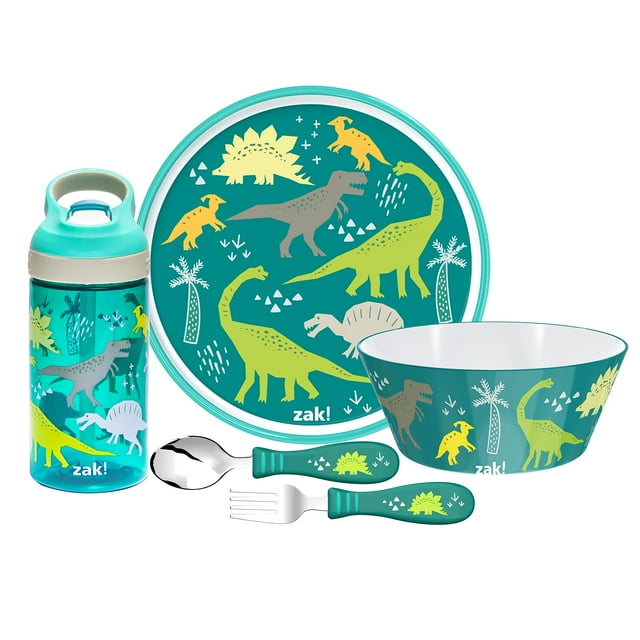 Set de vajilla Zak Designs zak! Dinosaurio con botella de agua
