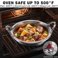 thumbnail image 4 of Cooks Standard Multi-ply Clad Stainless Steel Moroccan Tagine Pot 11 Inch 3.6 Qt, Dual Handles, Clay Pot Alternative for Slow Cooking, with Conical Die-Cast Aluminum & Glass Lid, Red, 4 of 8