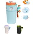 thumbnail image 1 of Stainless Steel Vacuum Insulated Travel Mug - 550ml, Blue | Double Walled Coffee Cup With Leakproof Lid - Reusable For Hot Cold Coffee | Thermal Mug With Non Slip Protective Cover, 1 of 5
