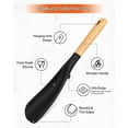 thumbnail image 3 of Cooking Spoon for Nonstick Cookwares, Great for Cooking and Serving Sturdy BPA-Free Matte Silicone, Wood Handle Spoon for Mixing, Scoop, and Scrape (2 Pack of Black, 11.4 inch), 3 of 6
