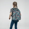 thumbnail image 5 of Naloa Fish In The Wave Print Lightweight DayBackpack Suitable for school, work, shopping, travel, etc., 5 of 5