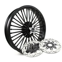 21x3.5 Fat Spoke Front Wheel Rim Rotors for Harley Street Glide EFI FLHXI 2000-2007