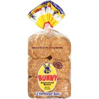 Bunny Seed Hamburger Buns, 20 oz