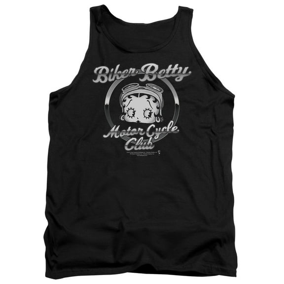 Betty Boop Chromed Logo Adult Tank Top Black