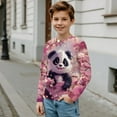 thumbnail image 6 of Garronmavis Panda Girls Long Sleeve T-Shirts 11-12 Fashion Cherry Blossom Kids Fall Tops Crewneck Basic Tees Versatile Long Sleeve Crewneck T-Shirts Tee Top Stylish Kids Fall Tops, 6 of 7