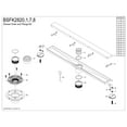 thumbnail image 4 of Kingston Brass BSFK2821 Watercourse 28-Inch Stainless Steel Linear Shower Drain with Reversible Tile Insert and Flat Grate, Drain with Base Flange and Hair Strainer in Polished Chrome, 4 of 5