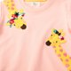 thumbnail image 5 of Gibobby Sudadera Forro Polar clásico con Cuello RedondoNiños Niñas otoño Animal estampado sudaderas algodón Casual cuello redondo manga larga Tops pulóve(Rosa, 2-3 Años), 5 of 5