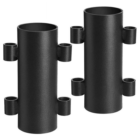 2 Pcs Camping Tent Rod Holder,Iron Reinforced Windproof Awning Poles Stand, Portable Fixed Tube,Tarp Fixator