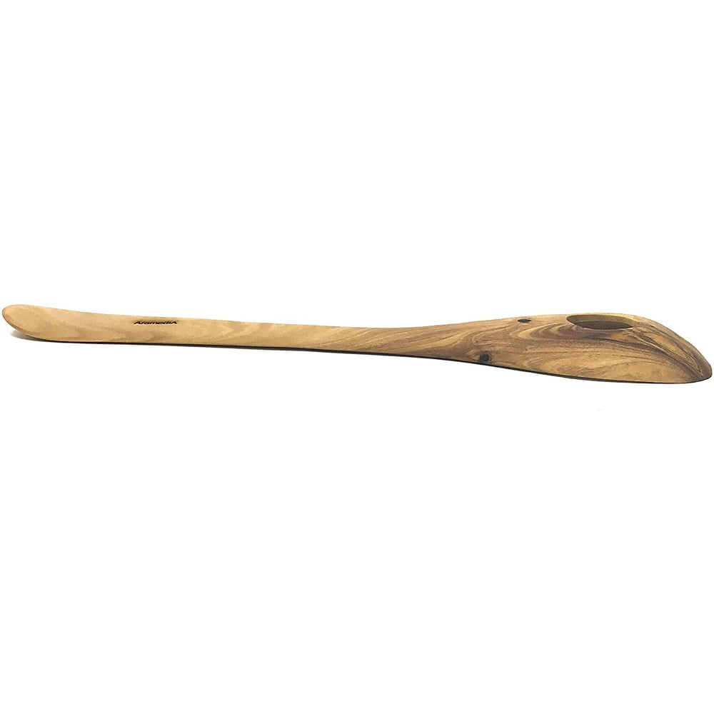 AramediA Wooden Cooking Utensil Olive Wood Risotto Spoon, Stir Spoon